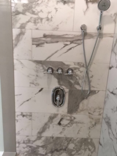 Faux Marble Custom Shower